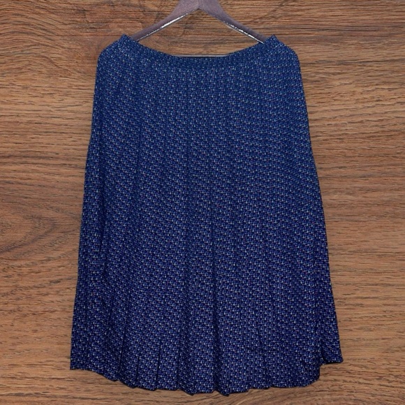 Size 12: 90’s Vintage Leslie Fay Abstract Print Pleated Skirt - Picture 2 of 5